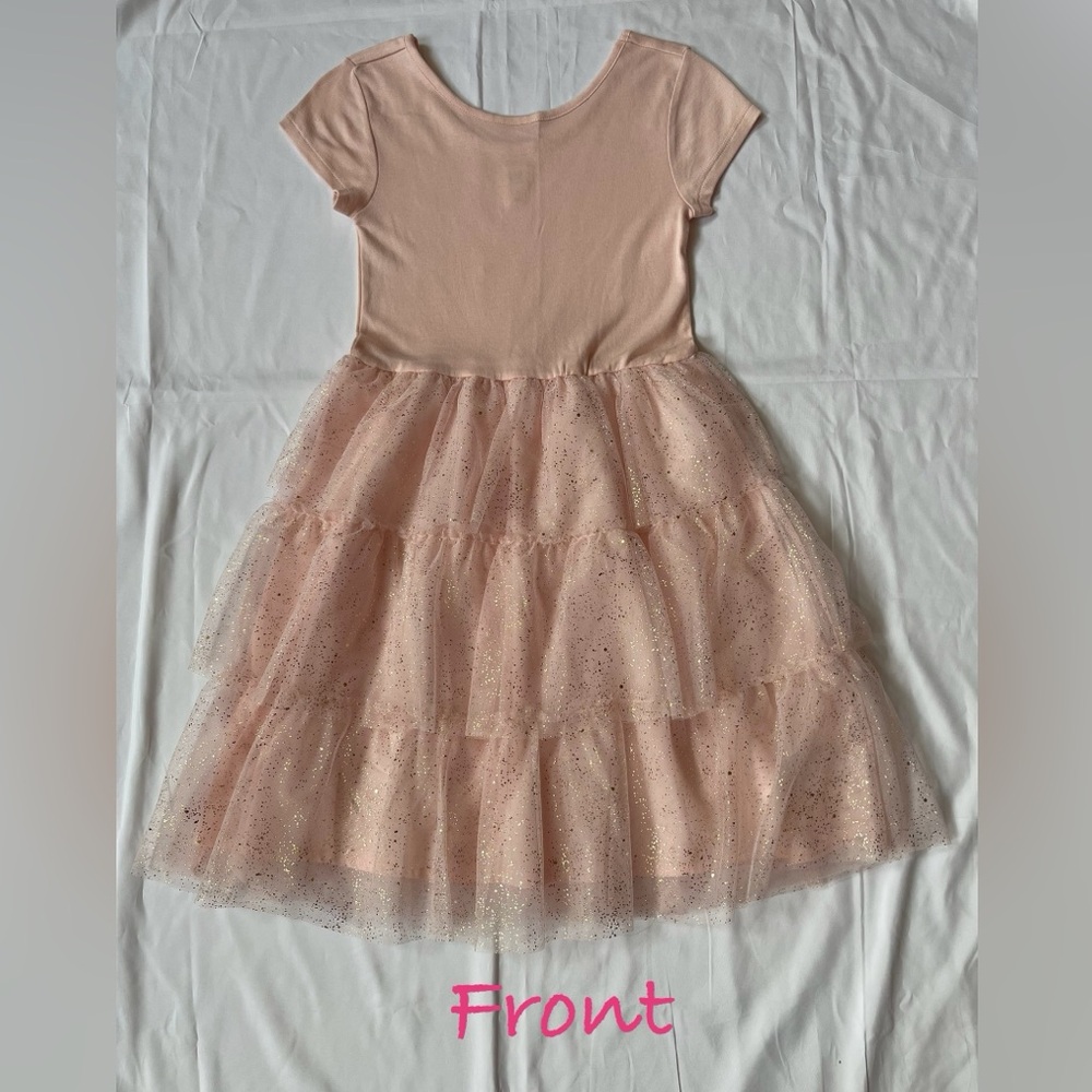 Gap Kids Pink Glitter Tiered Dress Girls XL NWOT